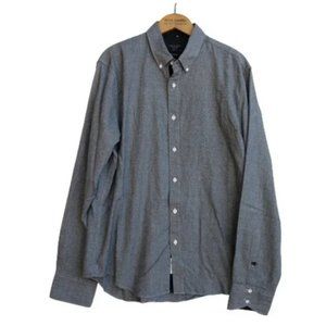 Rag & Bone Men's Slim Fit Tomlin Button Up Shirt Size L Dobby Gray Long Sleeve